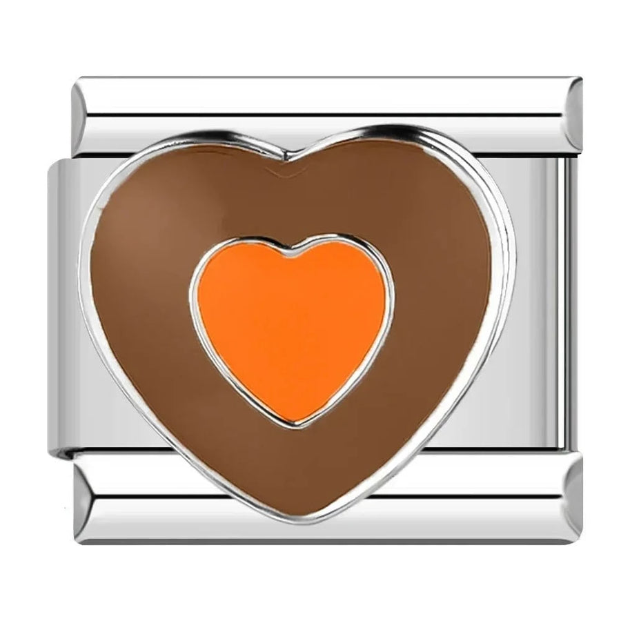 Brown Orange Heart