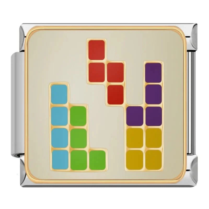 Brick Game - Cacilia Sauer - Italian Charm Bracelet - custom jewelry - vintage jewelry - charms and pendants