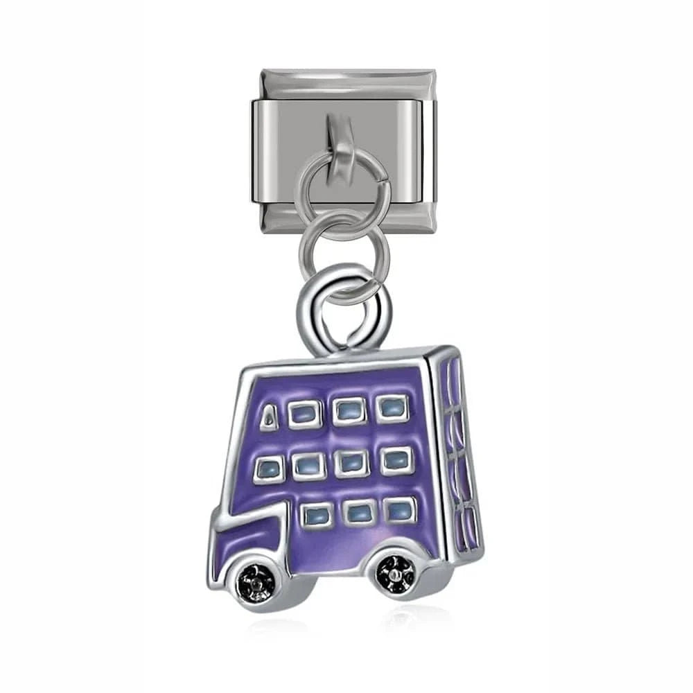 Bus - Cacilia Sauer - Italian Charm Bracelet - custom jewelry - vintage jewelry - charms and pendants