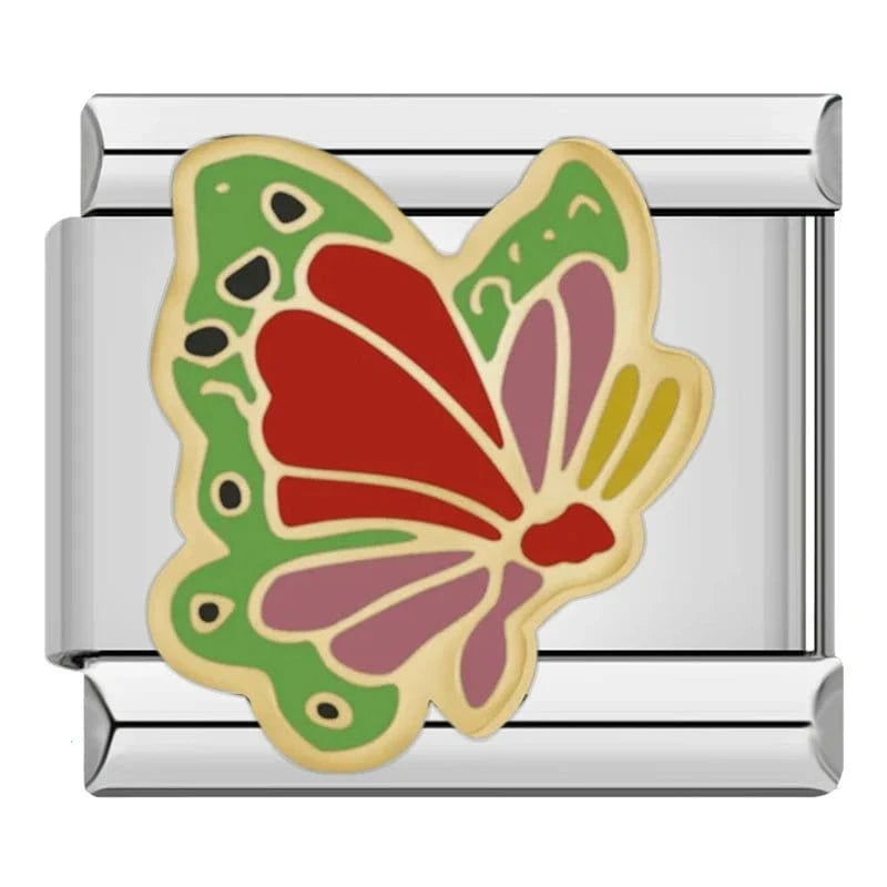 Butterfly Collection - Cacilia Sauer - Italian Charm Bracelet - custom jewelry - vintage jewelry - charms and pendants