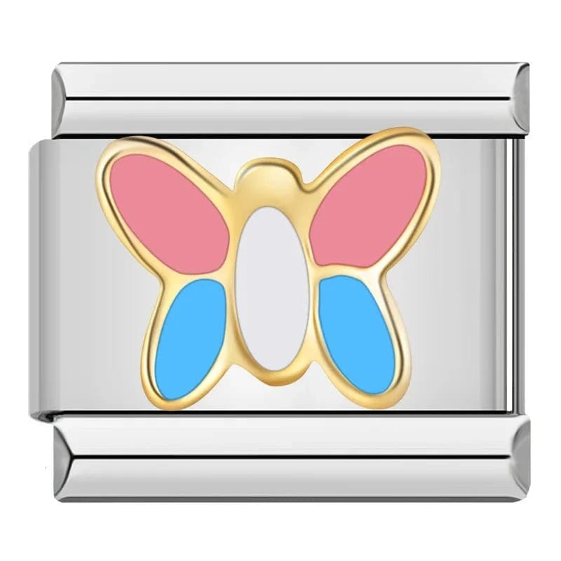 Butterfly Collection - Cacilia Sauer - Italian Charm Bracelet - custom jewelry - vintage jewelry - charms and pendants