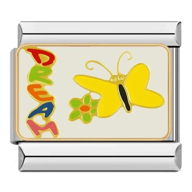 Butterfly Collection - Cacilia Sauer - Italian Charm Bracelet - custom jewelry - vintage jewelry - charms and pendants