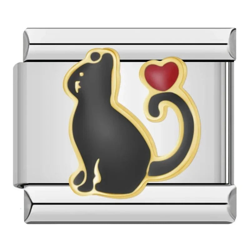 Cat Collection - Cacilia Sauer - Italian Charm Bracelet - custom jewelry - vintage jewelry - charms and pendants