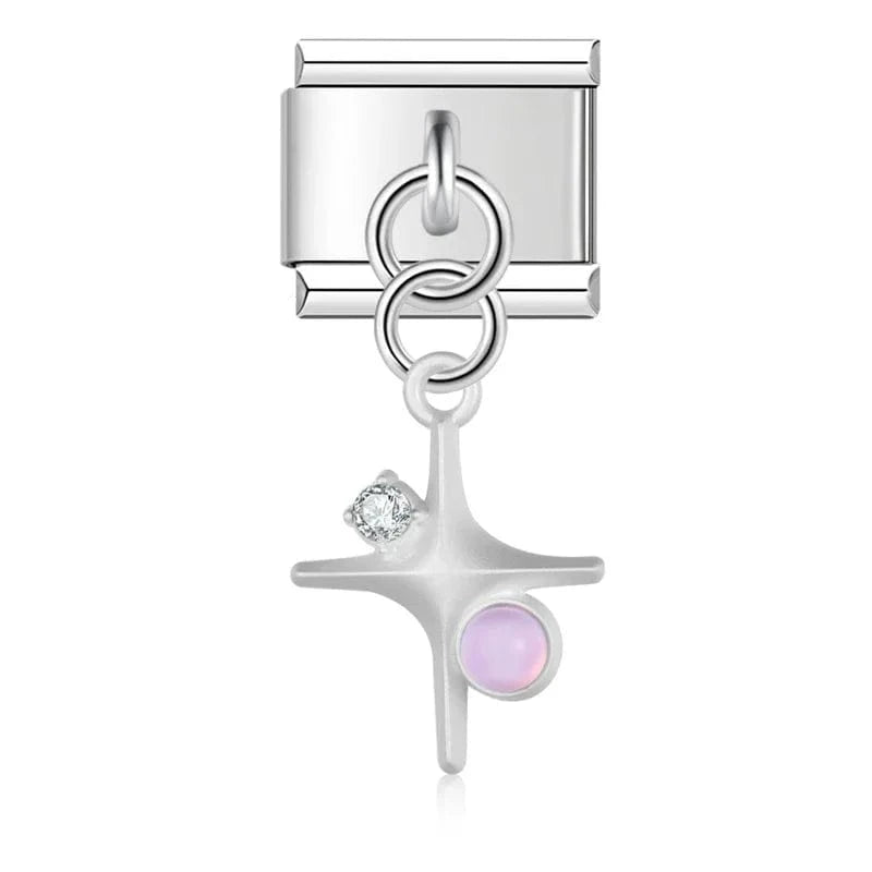 Celestial & Gemstone - Cacilia Sauer - Italian Charm Bracelet - custom jewelry - vintage jewelry - charms and pendants