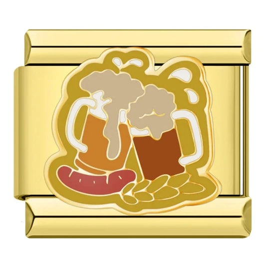 Cheers - Cacilia Sauer - Italian Charm Bracelet - custom jewelry - vintage jewelry - charms and pendants