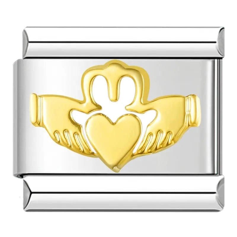 Claddagh - Cacilia Sauer - Italian Charm Bracelet - custom jewelry - vintage jewelry - charms and pendants