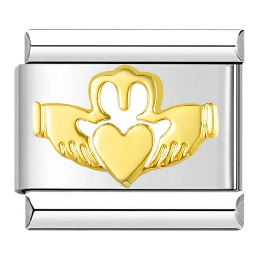 Claddagh - Cacilia Sauer - Italian Charm Bracelet - custom jewelry - vintage jewelry - charms and pendants