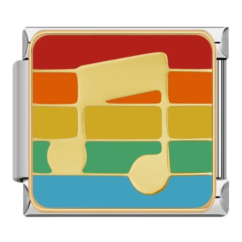 Colorful Music - Cacilia Sauer - Italian Charm Bracelet - custom jewelry - vintage jewelry - charms and pendants