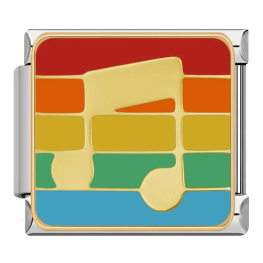 Colorful Music - Cacilia Sauer - Italian Charm Bracelet - custom jewelry - vintage jewelry - charms and pendants