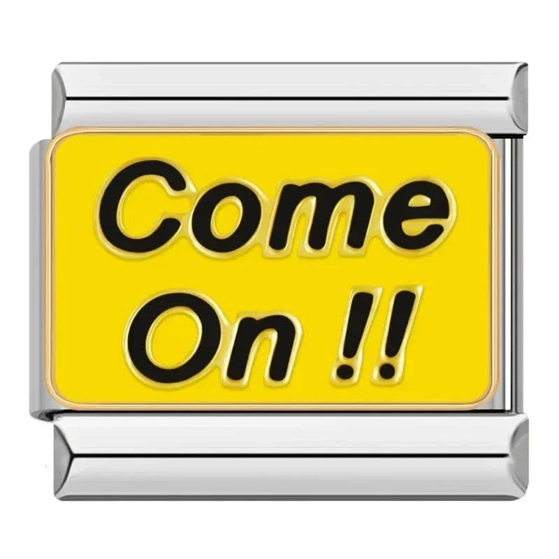 Come On!! - Cacilia Sauer - Italian Charm Bracelet - custom jewelry - vintage jewelry - charms and pendants