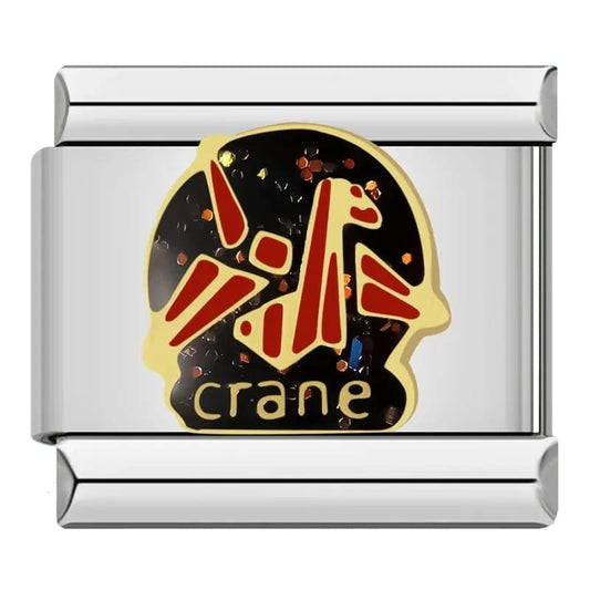Crane - Cacilia Sauer - Italian Charm Bracelet - custom jewelry - vintage jewelry - charms and pendants