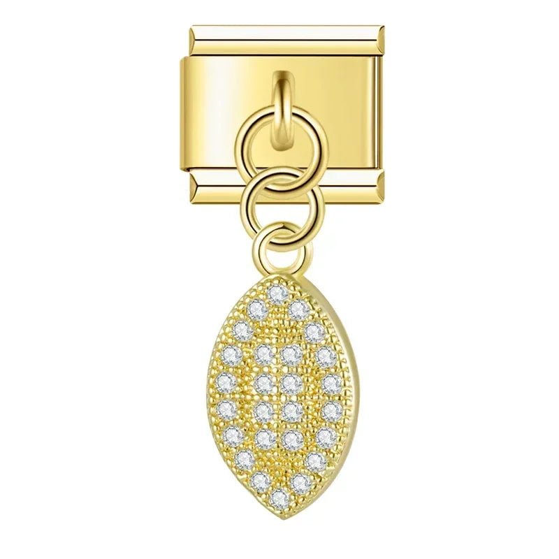 Crown, Spade, and Floral Charms - Cacilia Sauer - Italian Charm Bracelet - custom jewelry - vintage jewelry - charms and pendants