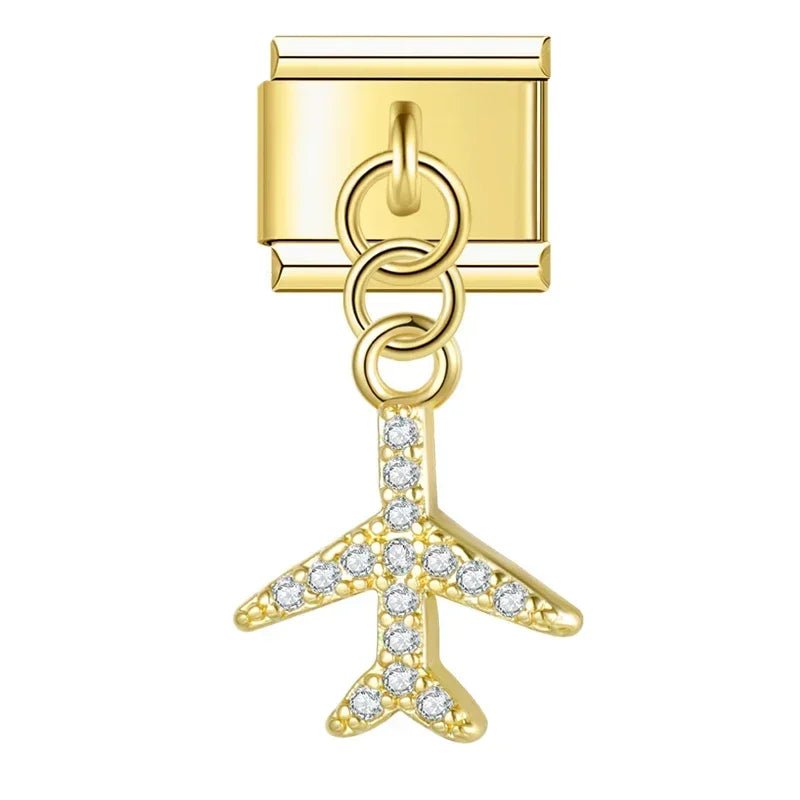Crown, Spade, and Floral Charms - Cacilia Sauer - Italian Charm Bracelet - custom jewelry - vintage jewelry - charms and pendants