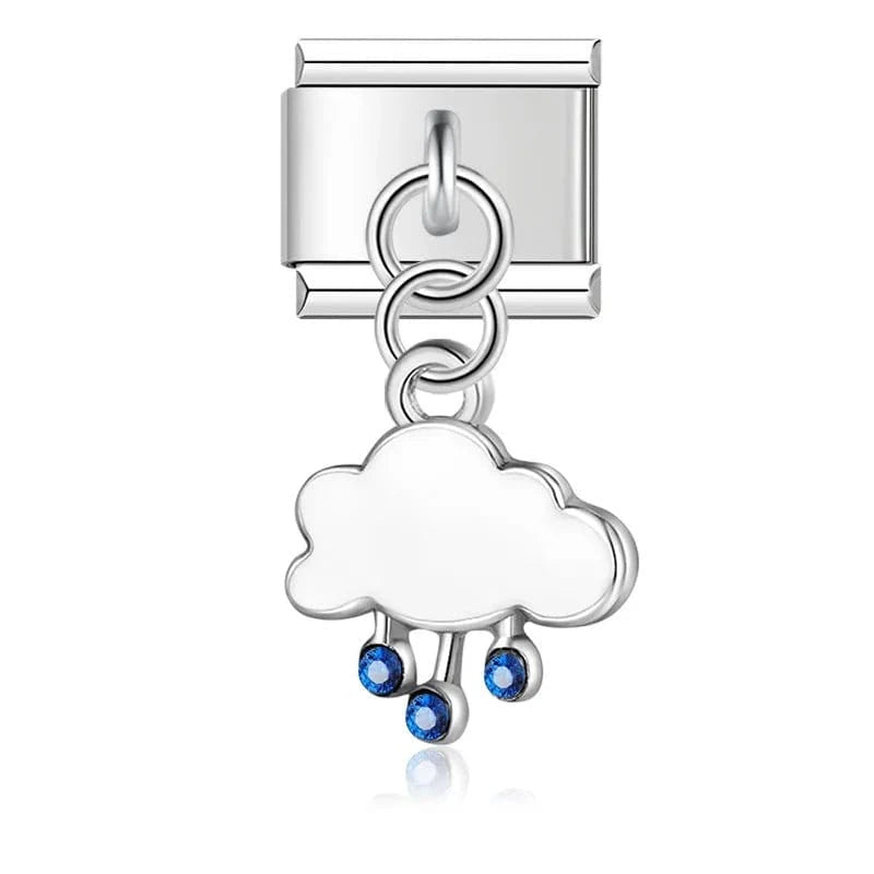 Crying Cloud - Cacilia Sauer - Italian Charm Bracelet - custom jewelry - vintage jewelry - charms and pendants