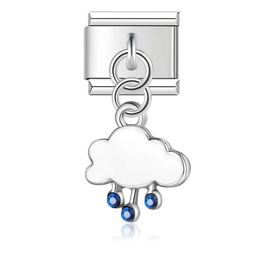 Crying Cloud - Cacilia Sauer - Italian Charm Bracelet - custom jewelry - vintage jewelry - charms and pendants