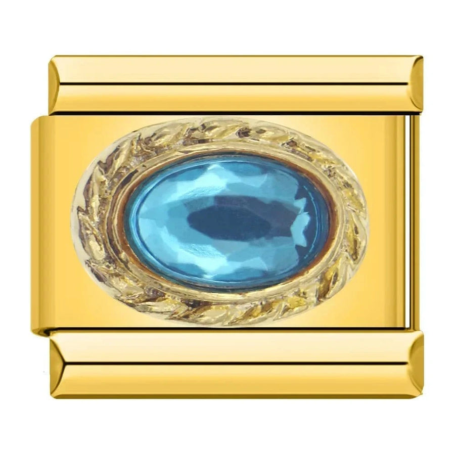 Light Blue Oval Crystal