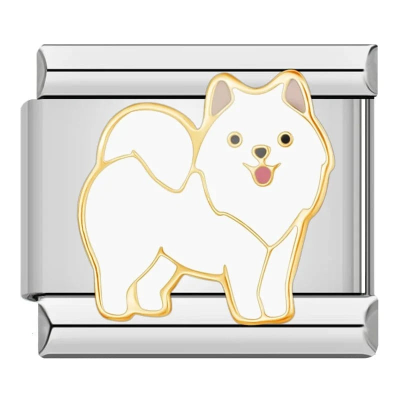 Cute Puppy Charms - Cacilia Sauer - Italian Charm Bracelet - custom jewelry - vintage jewelry - charms and pendants