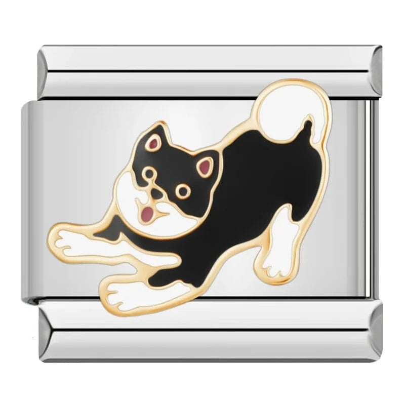 Cute Puppy Charms - Cacilia Sauer - Italian Charm Bracelet - custom jewelry - vintage jewelry - charms and pendants