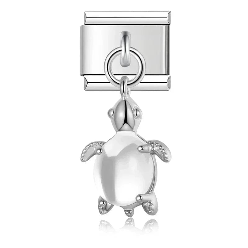 Cystal Turtle - Cacilia Sauer - Italian Charm Bracelet - custom jewelry - vintage jewelry - charms and pendants