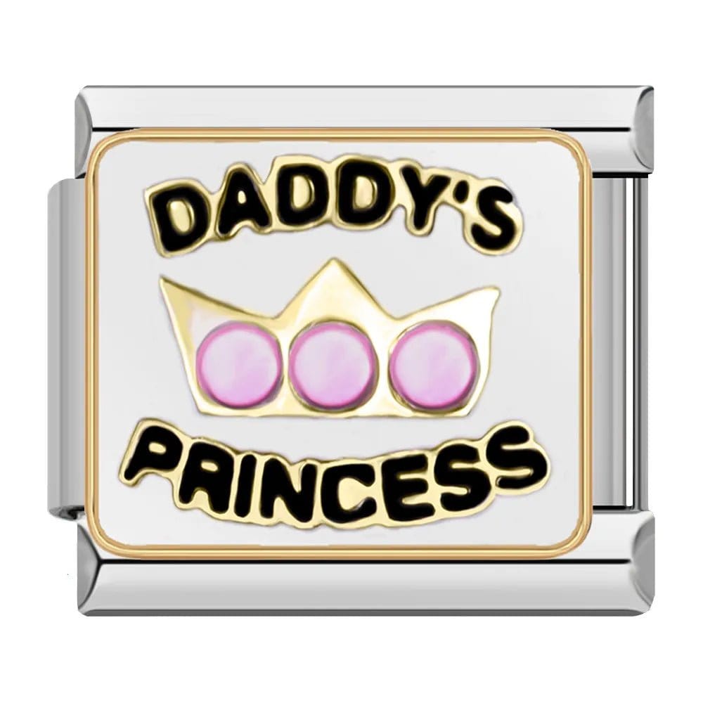 Daddy's Princess - Cacilia Sauer - Italian Charm Bracelet - custom jewelry - vintage jewelry - charms and pendants