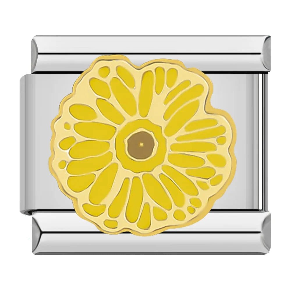 Daisy Flower - Cacilia Sauer - Italian Charm Bracelet - custom jewelry - vintage jewelry - charms and pendants