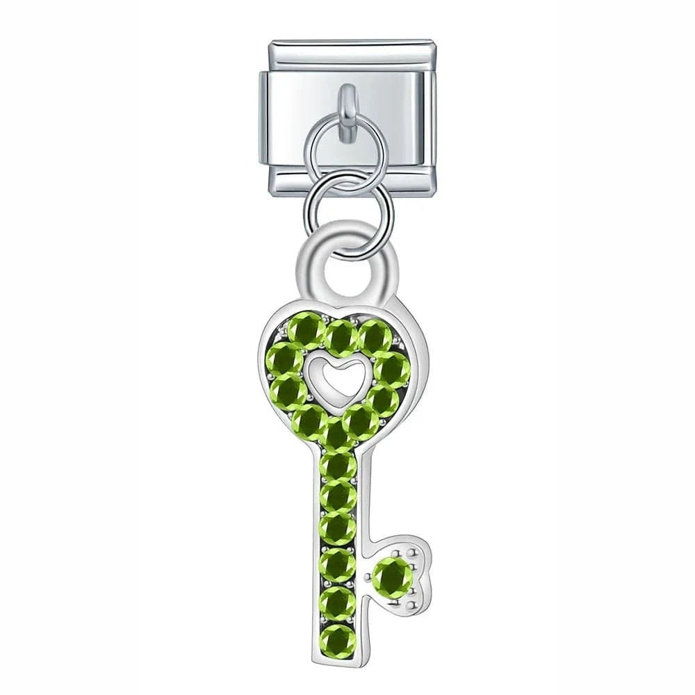 Diamond Keys - Cacilia Sauer - Italian Charm Bracelet - custom jewelry - vintage jewelry - charms and pendants