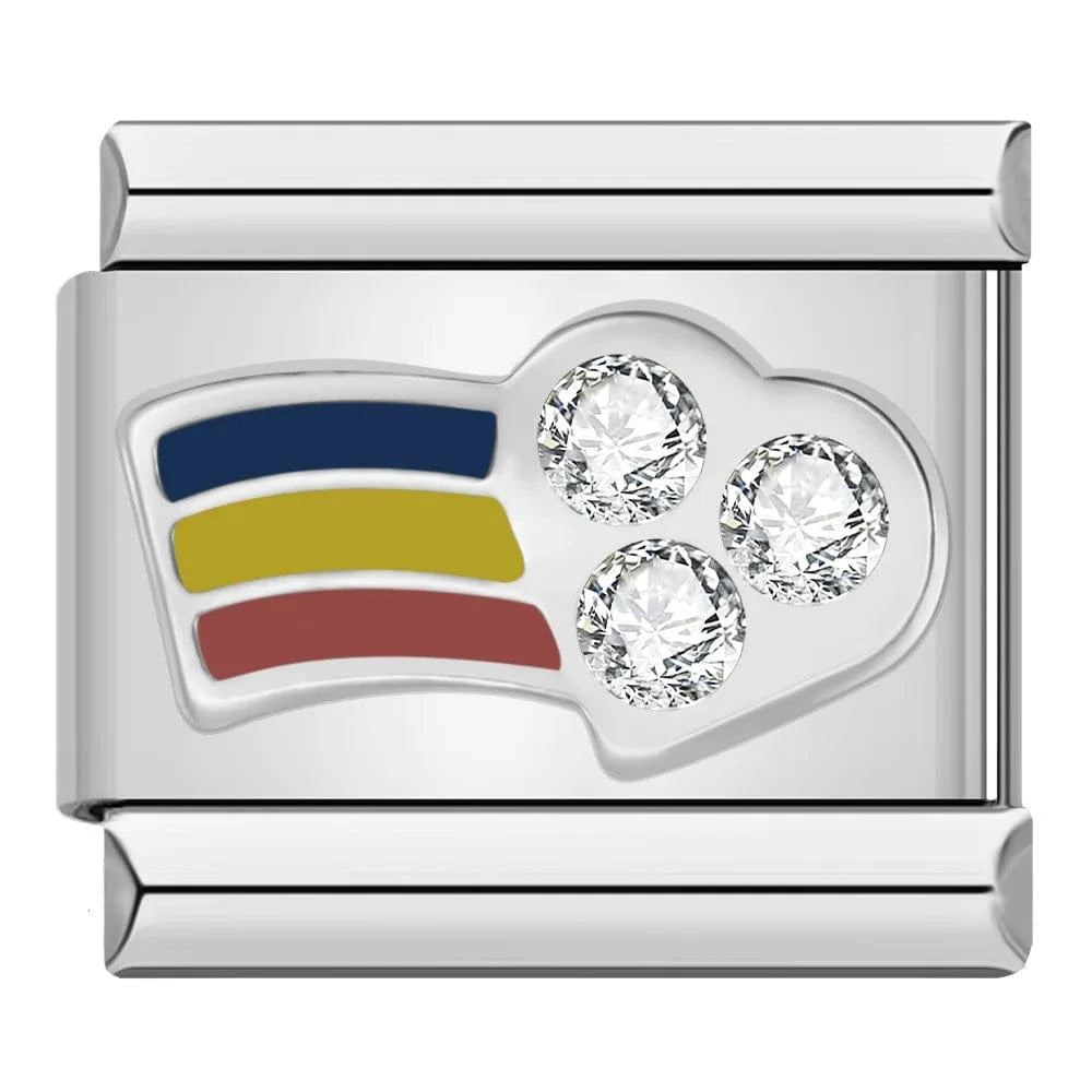 Diamond Rainbow - Cacilia Sauer - Italian Charm Bracelet - custom jewelry - vintage jewelry - charms and pendants