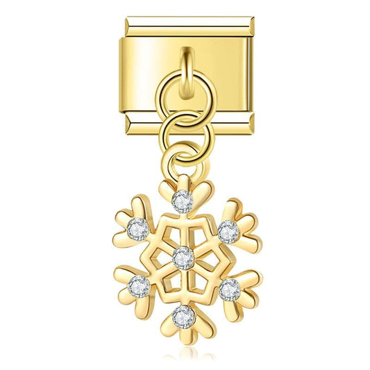 Diamond Snow - Cacilia Sauer - Italian Charm Bracelet - custom jewelry - vintage jewelry - charms and pendants