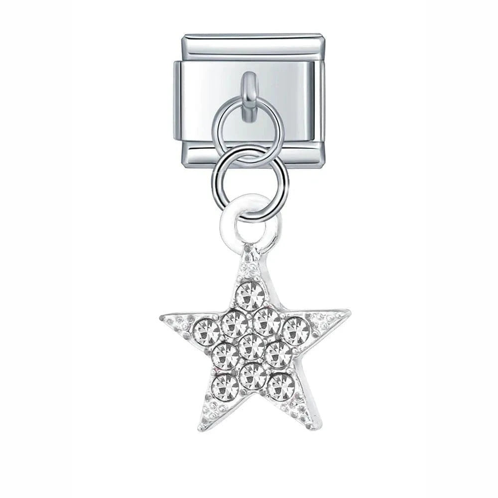 Diamond Star - Cacilia Sauer - Italian Charm Bracelet - custom jewelry - vintage jewelry - charms and pendants