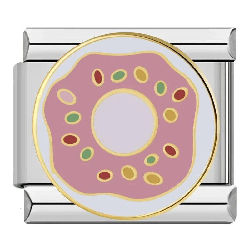 Donut - Cacilia Sauer - Italian Charm Bracelet - custom jewelry - vintage jewelry - charms and pendants