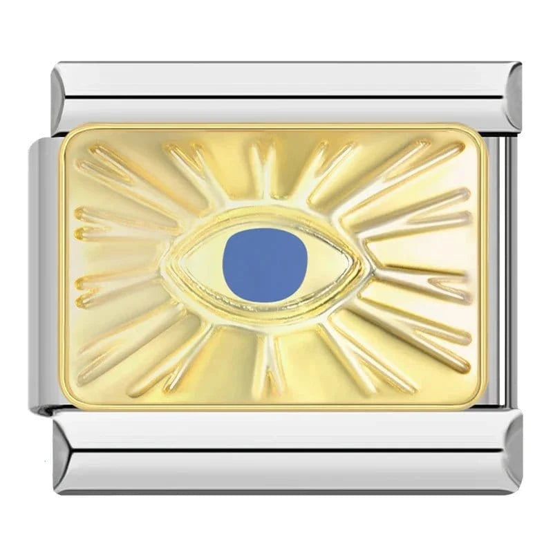 Evil Eye - Cacilia Sauer - Italian Charm Bracelet - custom jewelry - vintage jewelry - charms and pendants