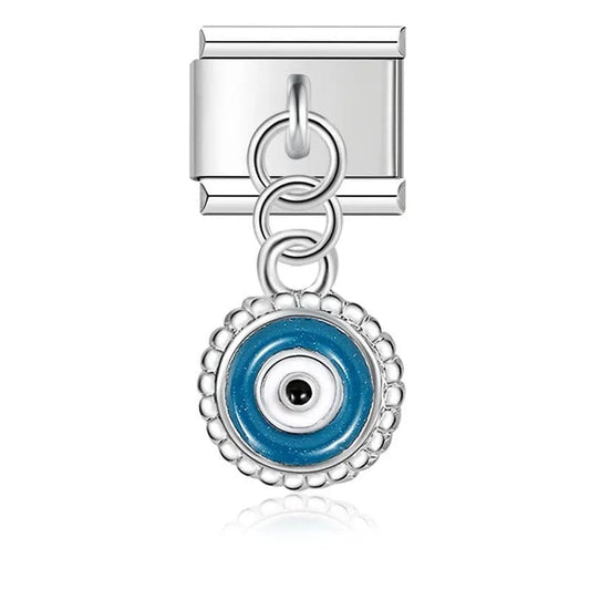 Evil Eye - Cacilia Sauer - Italian Charm Bracelet - custom jewelry - vintage jewelry - charms and pendants