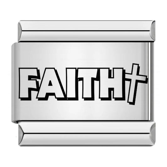 Faith - Cacilia Sauer - Italian Charm Bracelet - custom jewelry - vintage jewelry - charms and pendants