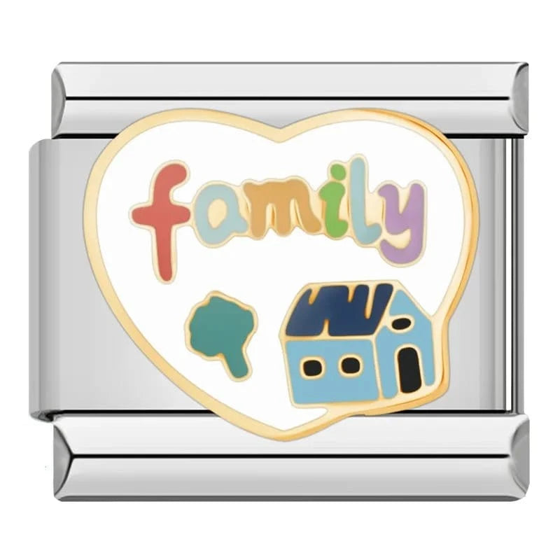 Family - Cacilia Sauer - Italian Charm Bracelet - custom jewelry - vintage jewelry - charms and pendants