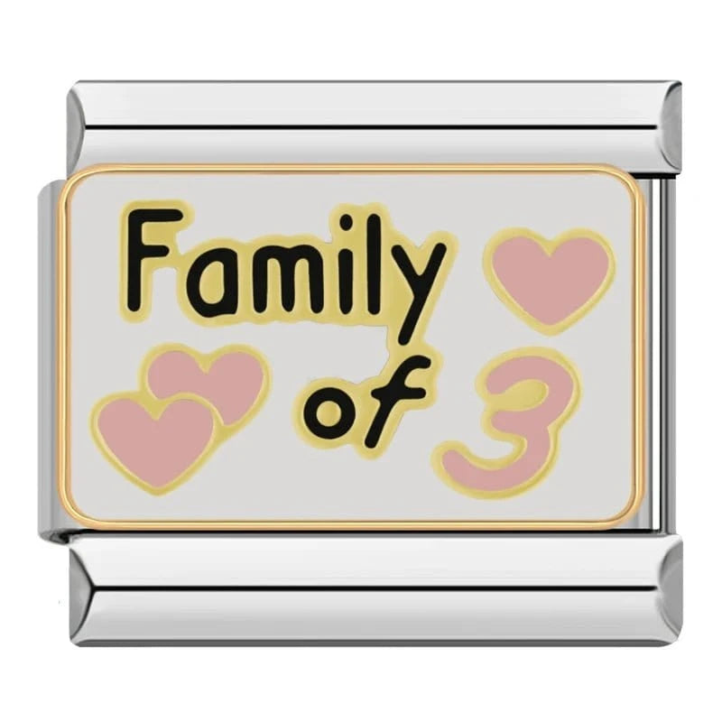 Family of Three - Cacilia Sauer - Italian Charm Bracelet - custom jewelry - vintage jewelry - charms and pendants