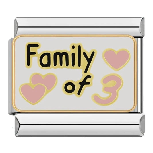 Family of Three - Cacilia Sauer - Italian Charm Bracelet - custom jewelry - vintage jewelry - charms and pendants