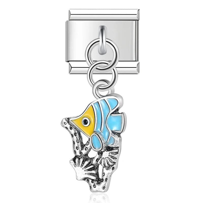 Fish - Cacilia Sauer - Italian Charm Bracelet - custom jewelry - vintage jewelry - charms and pendants