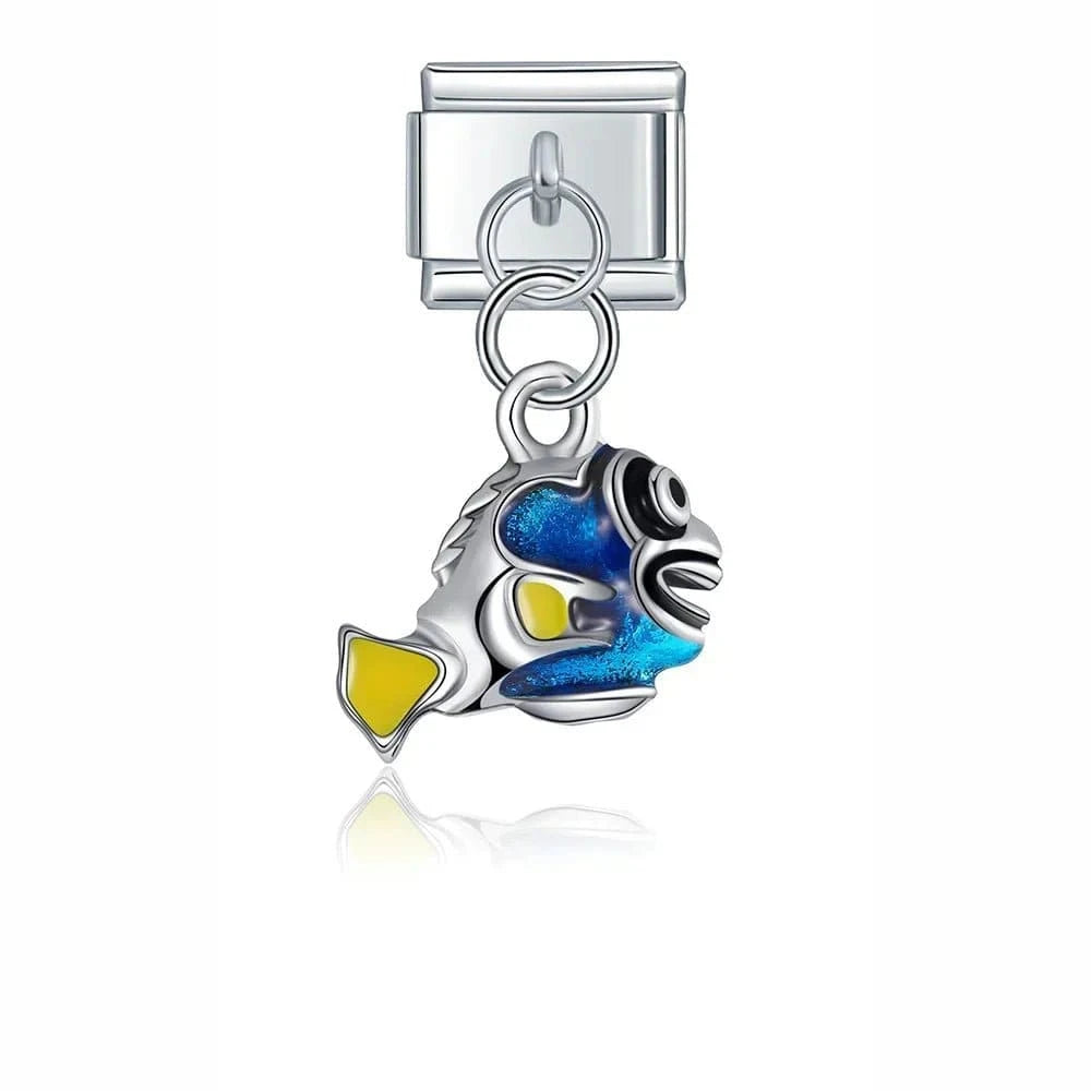 Fish - Cacilia Sauer - Italian Charm Bracelet - custom jewelry - vintage jewelry - charms and pendants