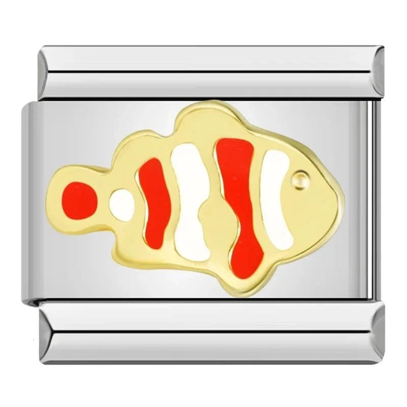 Fish - Cacilia Sauer - Italian Charm Bracelet - custom jewelry - vintage jewelry - charms and pendants