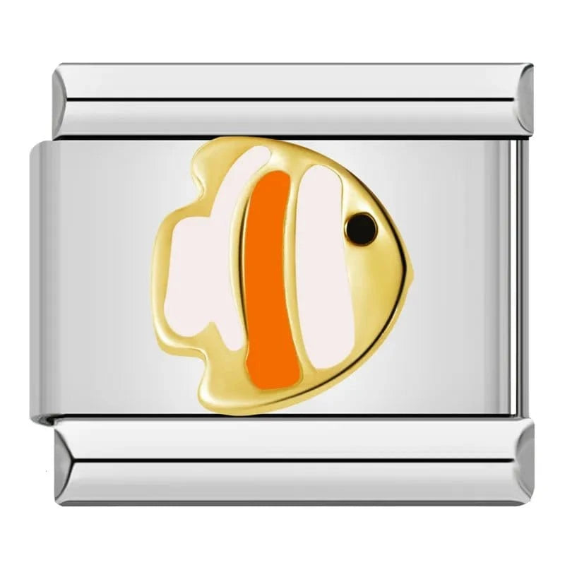 Fish - Cacilia Sauer - Italian Charm Bracelet - custom jewelry - vintage jewelry - charms and pendants