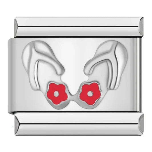 Flip - Flops - Cacilia Sauer - Italian Charm Bracelet - custom jewelry - vintage jewelry - charms and pendants