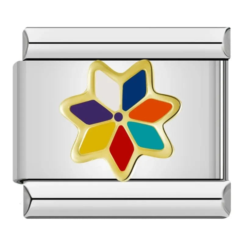 Floral - Cacilia Sauer - Italian Charm Bracelet - custom jewelry - vintage jewelry - charms and pendants