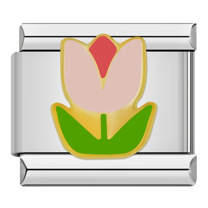 Flower - Cacilia Sauer - Italian Charm Bracelet - custom jewelry - vintage jewelry - charms and pendants