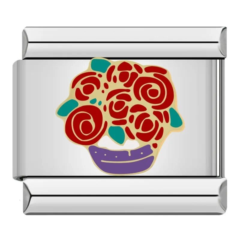 Potted Red Roses