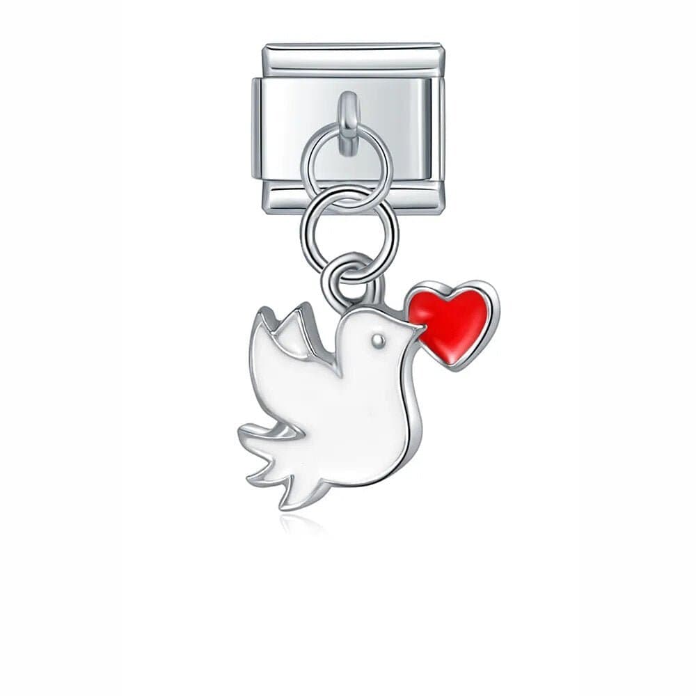 Flying Bird - Cacilia Sauer - Italian Charm Bracelet - custom jewelry - vintage jewelry - charms and pendants