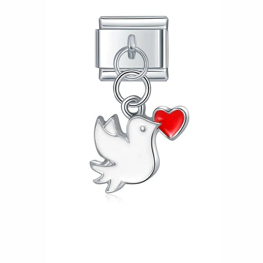 Flying Bird - Cacilia Sauer - Italian Charm Bracelet - custom jewelry - vintage jewelry - charms and pendants