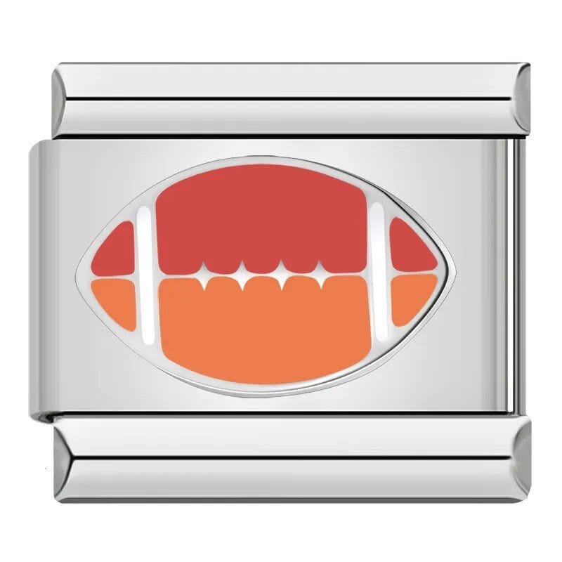 Football - Cacilia Sauer - Italian Charm Bracelet - custom jewelry - vintage jewelry - charms and pendants
