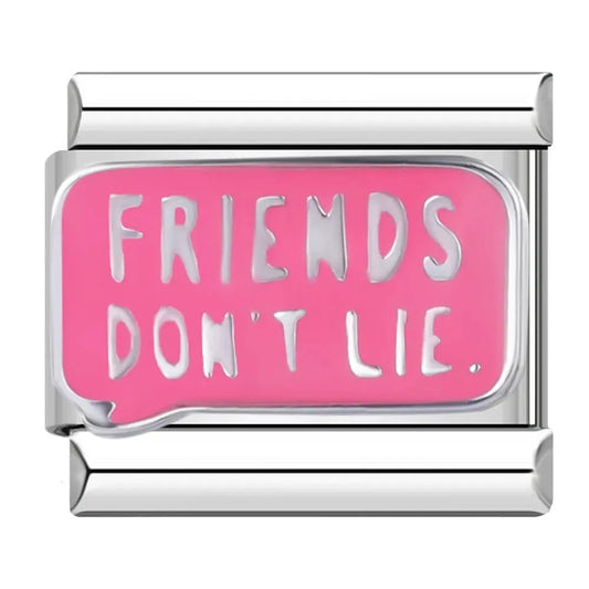 Friends Don't Lie - Cacilia Sauer - Italian Charm Bracelet - custom jewelry - vintage jewelry - charms and pendants