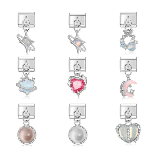 Galaxy Theme - Cacilia Sauer - Italian Charm Bracelet - custom jewelry - vintage jewelry - charms and pendants