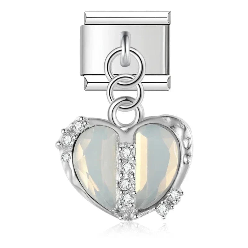Opal Heart Dangle